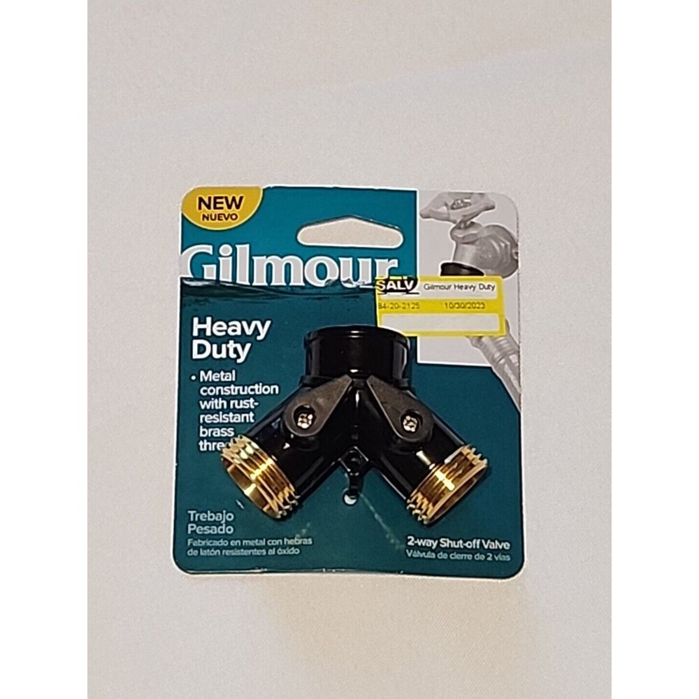 Gilmour Heavy Duty 2-way Shutoff Valve Metal Construction Rust Resistant Brass